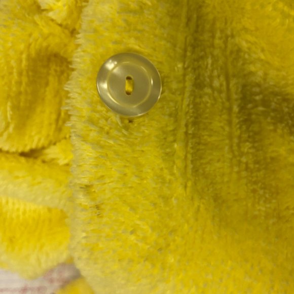 Intimate Appeal Yellow Chenille Button Front Robe - Picture 9 of 9